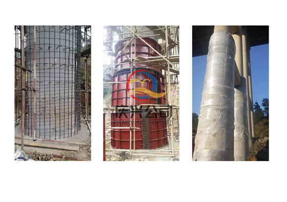 貴都高速墩柱增大截面施工